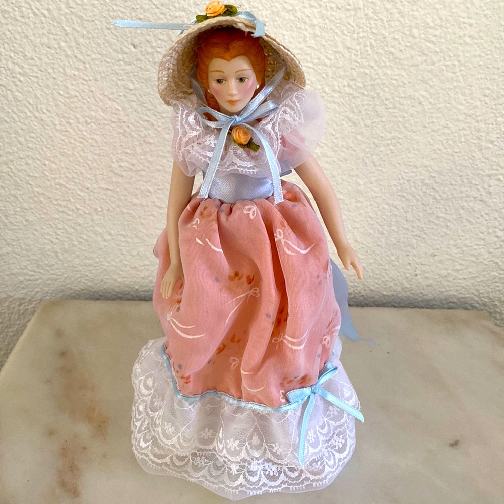 Southern Belle vintage doll 1980s porcelain head and arms
